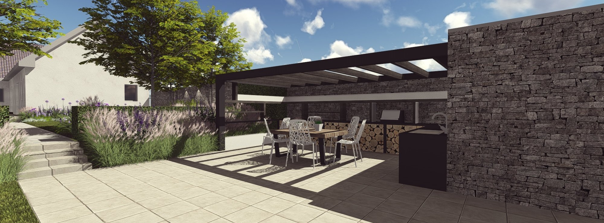 3D Vizualizácia záhrady_Ateliér Grand Garden