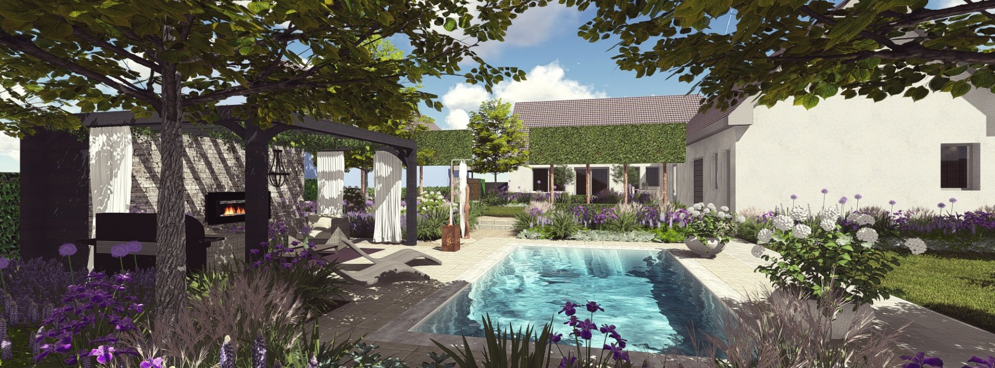 3D Vizualizácia záhrady_Ateliér Grand Garden