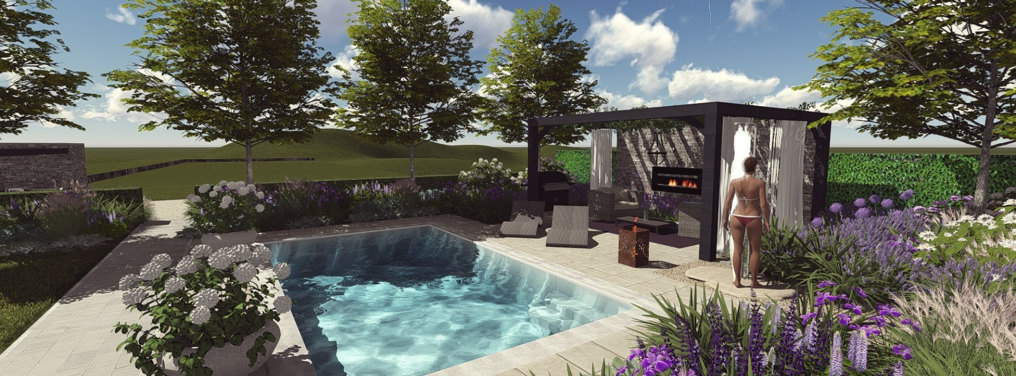 3D Vizualizácia záhrady_Ateliér Grand Garden