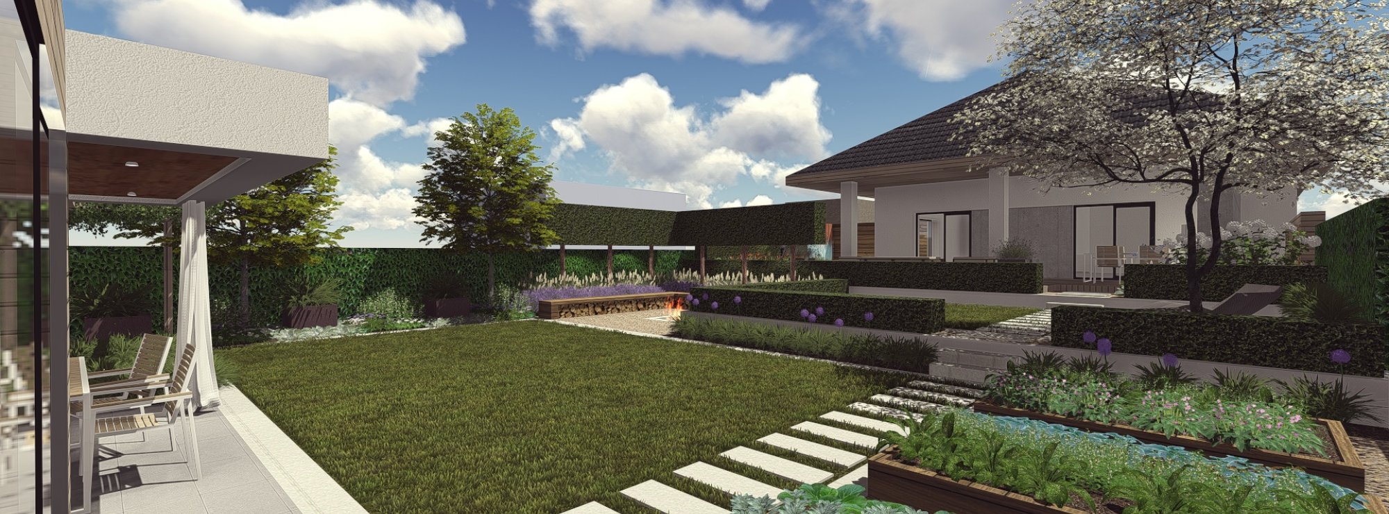 3D vizualizácia záhrady