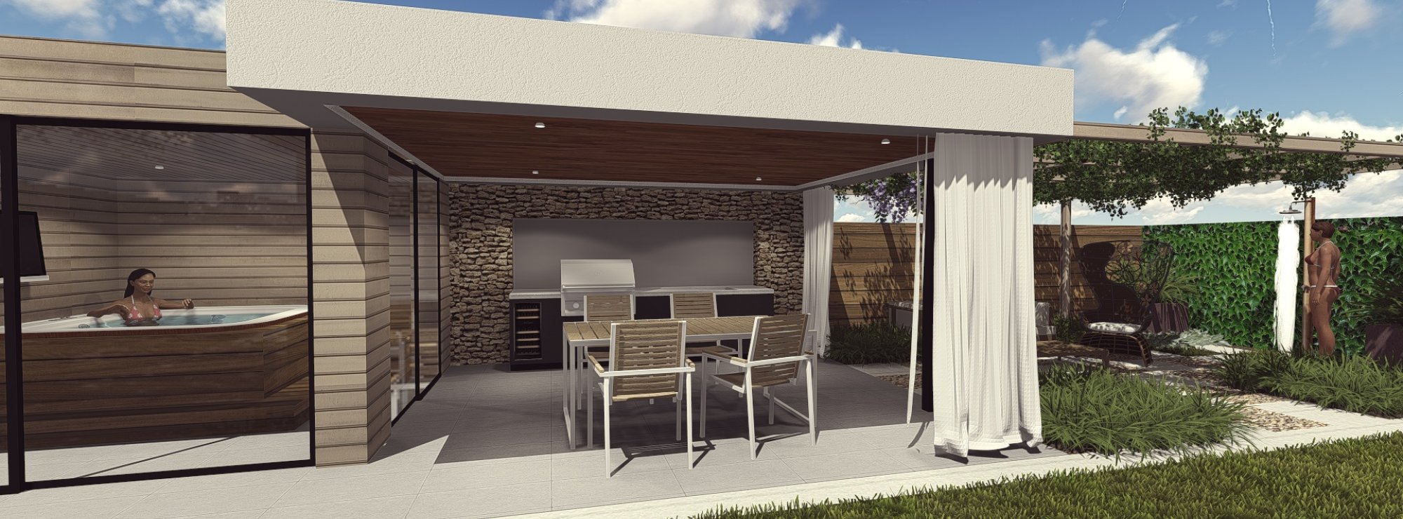 3D vizualizácia záhrady