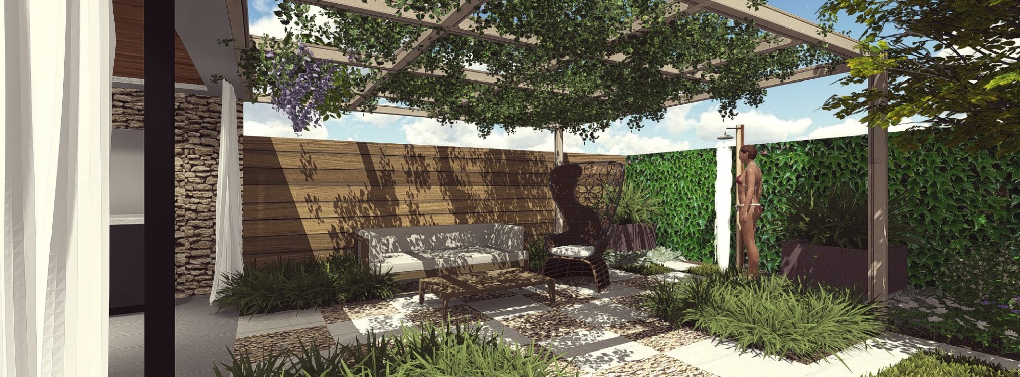 3D vizualizácia záhrady