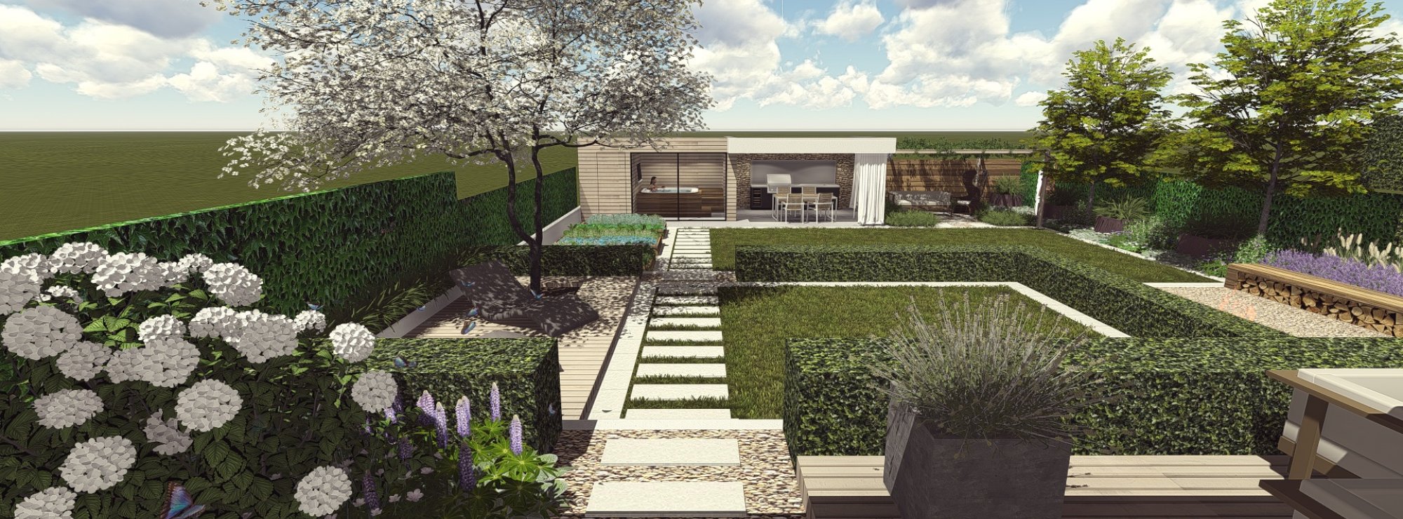 3D vizualizácia záhrady